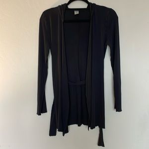 Prana Wrap with Hoodie, Size Small, Black